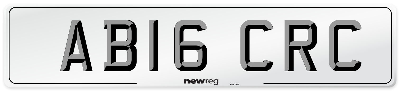 AB16 CRC Number Plate from New Reg